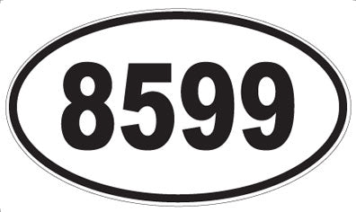 8599 - Oval Sticker