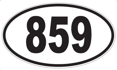 859 - Oval Sticker