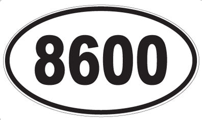 8600 - Oval Sticker