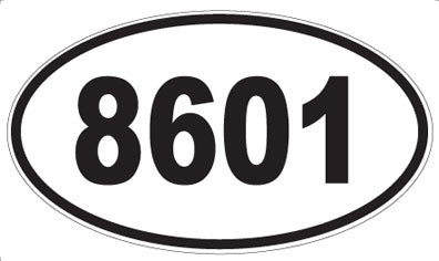 8601 - Oval Sticker