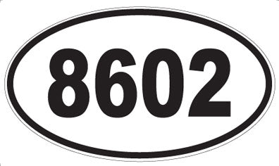 8602 - Oval Sticker