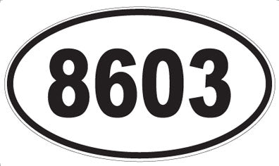 8603 - Oval Sticker