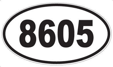 8605 - Oval Sticker