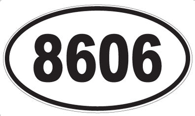 8606 - Oval Sticker