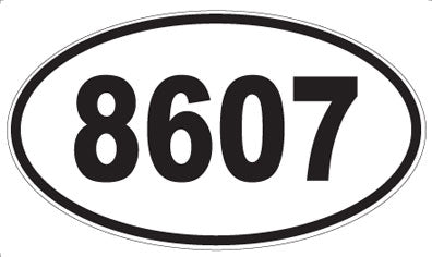 8607 - Oval Sticker