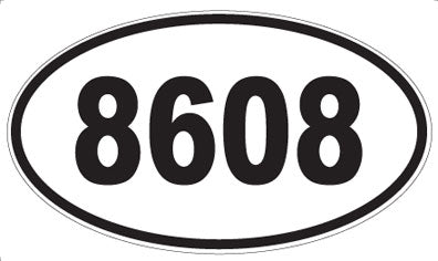 8608 - Oval Sticker
