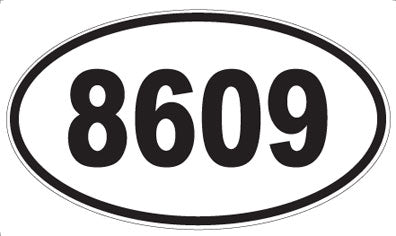 8609 - Oval Sticker