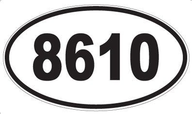 8610 - Oval Sticker