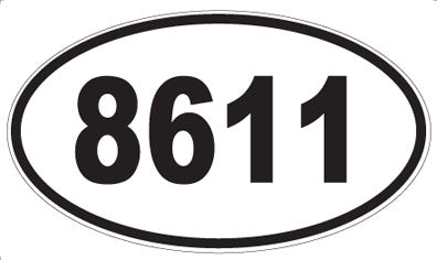 8611 - Oval Sticker