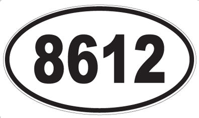 8612 - Oval Sticker