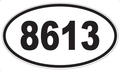 8613 - Oval Sticker