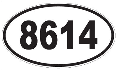 8614 - Oval Sticker