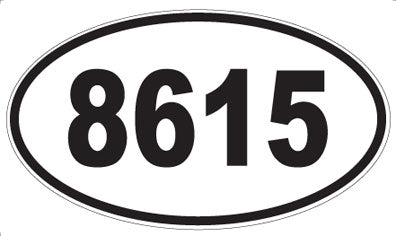 8615 - Oval Sticker