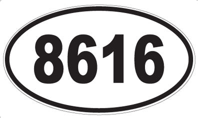 8616 - Oval Sticker
