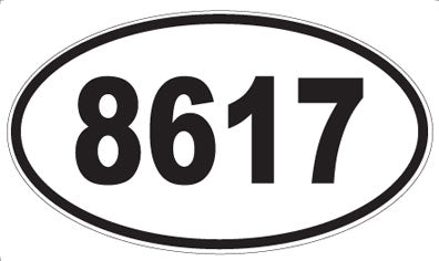 8617 - Oval Sticker