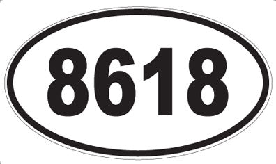 8618 - Oval Sticker