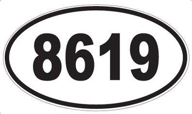 8619 - Oval Sticker