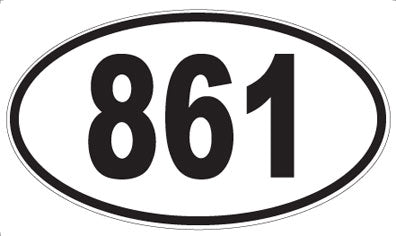861 - Oval Sticker