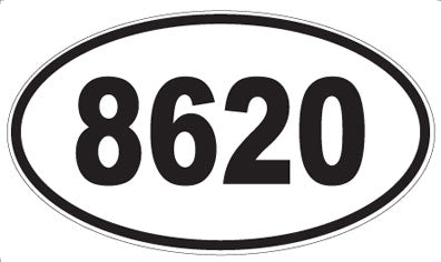8620 - Oval Sticker