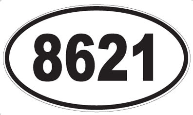 8621 - Oval Sticker