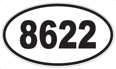 8622 - Oval Sticker