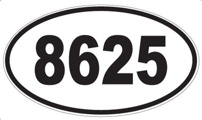 8625 - Oval Sticker