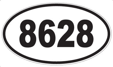 8628 - Oval Sticker