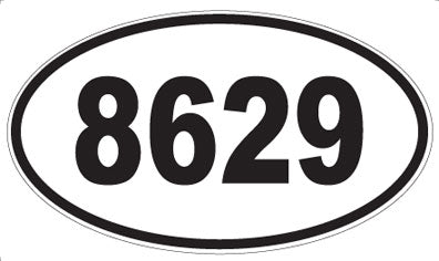 8629 - Oval Sticker