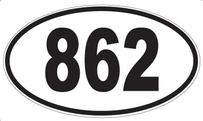 862 - Oval Sticker