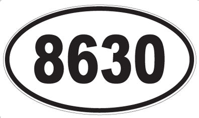 8630 - Oval Sticker