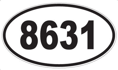 8631 - Oval Sticker