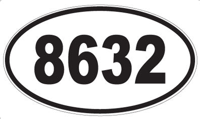 8632 - Oval Sticker