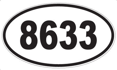 8633 - Oval Sticker
