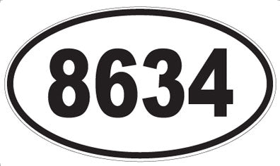 8634 - Oval Sticker