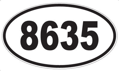 8635 - Oval Sticker