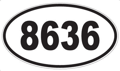 8636 - Oval Sticker