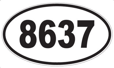 8637 - Oval Sticker