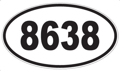 8638 - Oval Sticker
