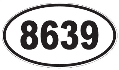 8639 - Oval Sticker