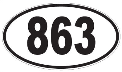 863 - Oval Sticker