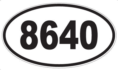 8640 - Oval Sticker