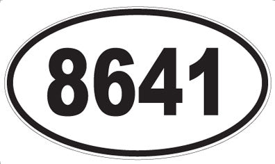 8641 - Oval Sticker