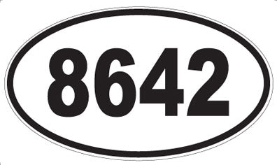 8642 - Oval Sticker