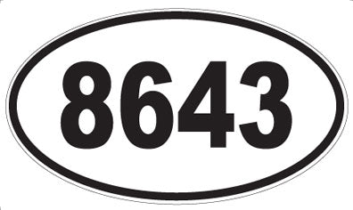 8643 - Oval Sticker