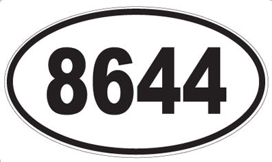 8644 - Oval Sticker