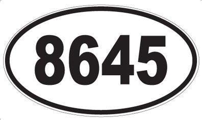 8645 - Oval Sticker