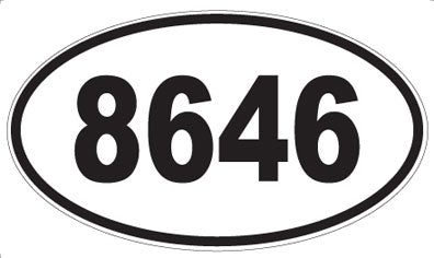 8646 - Oval Sticker