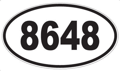 8648 - Oval Sticker