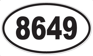 8649 - Oval Sticker