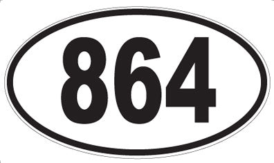 864 - Oval Sticker